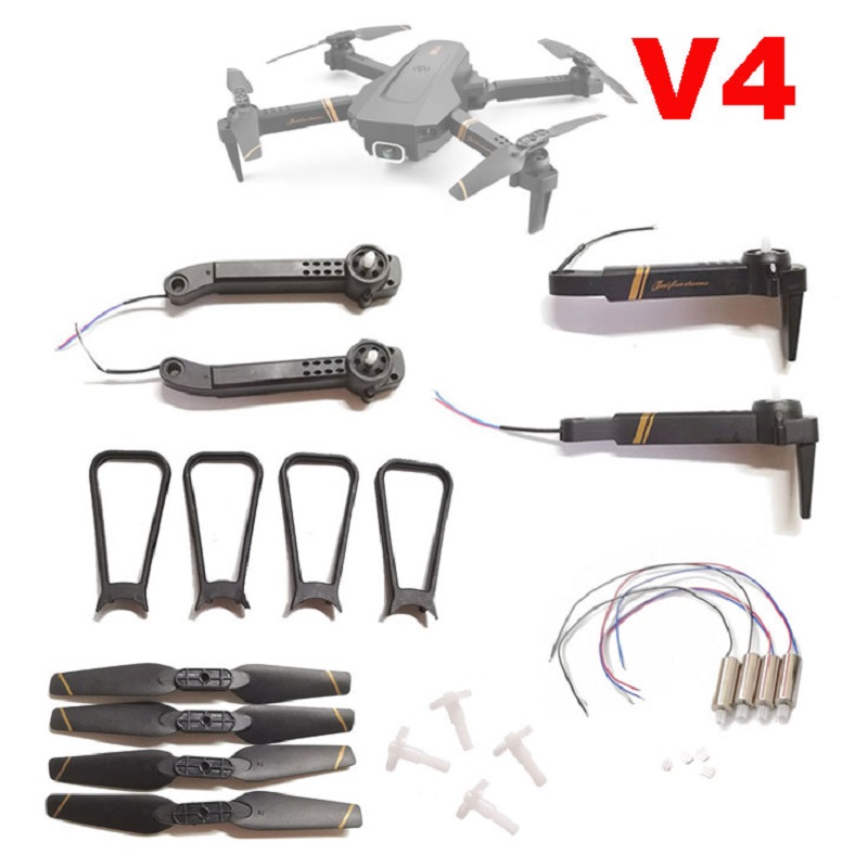 Drone Rc V4 - ドローン4d-v4 wifi fpv rc,クワコプター,プロペラブレード,アーム,エンジン,スペアパーツ