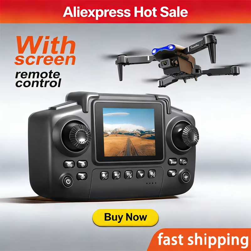Drone E88 Rc Quadcopter - 2026 プロフェッショナル 6K 広角ドローン E88 スクリーン折りたたみ式クアッドコプター