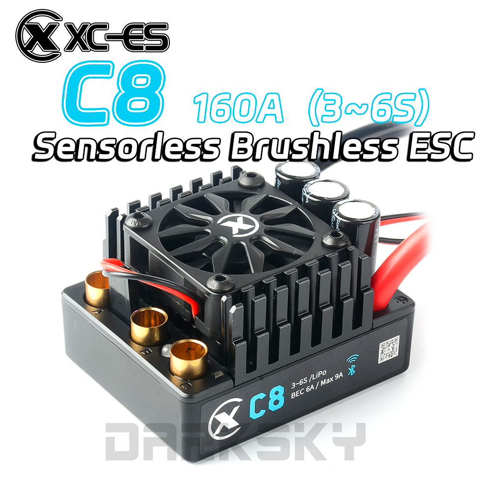 Rc Drift Car Kit - XC-ESC C8 160AブラシレスESC 3-6S LiPoバッテリー 1/7
