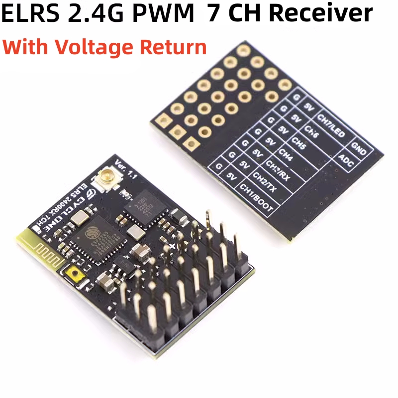 Drone Rc Controller And Receiver - Rcカー、fpvドローン、クワッドコプター、elrs 2.4g、pwm、7ch、6ch、crsfレシーバー、サイクロンサポート、elrs 3.2プロトコル用の銅パイプアンテナ