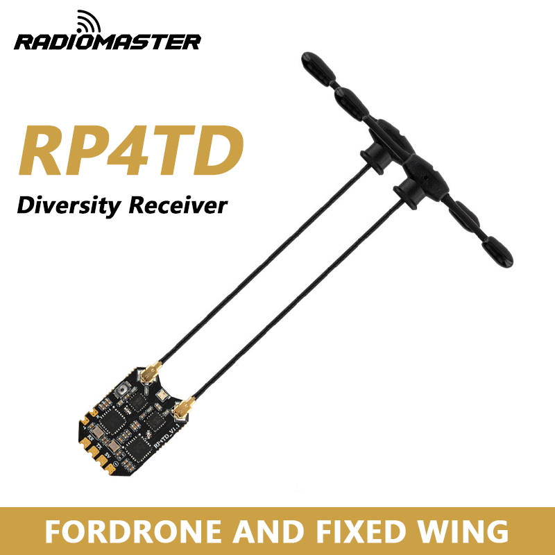 Drone Frame 5 Inch - RadioMaster RP4TD ExpressLRS 2.4GHz ディバーシティレシーバー デュアルアンテナ付き