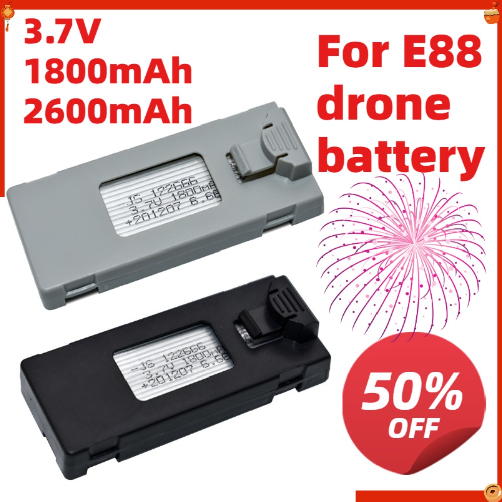 3.7V 1800mAh 2600mAh リモートコントロー - Drone E88 Rc Quadcopter のレビューと価格