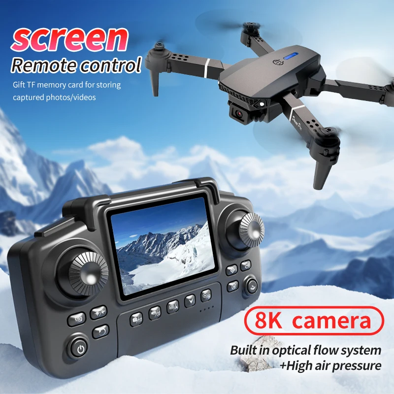 プロフェッショナルE88 PROドローン、スクリーン付き8K - Drone E88 Rc Quadcopter のレビューと価格