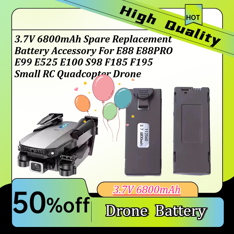 3.7V 6800mAh スペア交換用バッテリーアクセサリー - Drone E88 Rc Quadcopter のレビューと価格