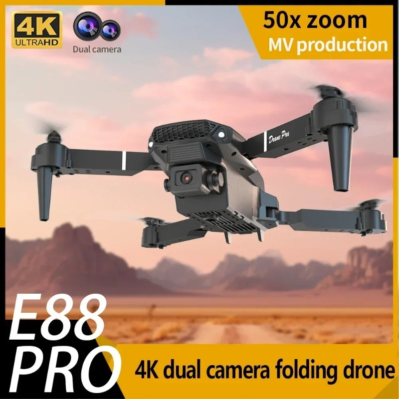 E88ミニドローン 4K HDカメラ WiFi FPV 折り - Drone E88 Rc Quadcopter のレビューと価格