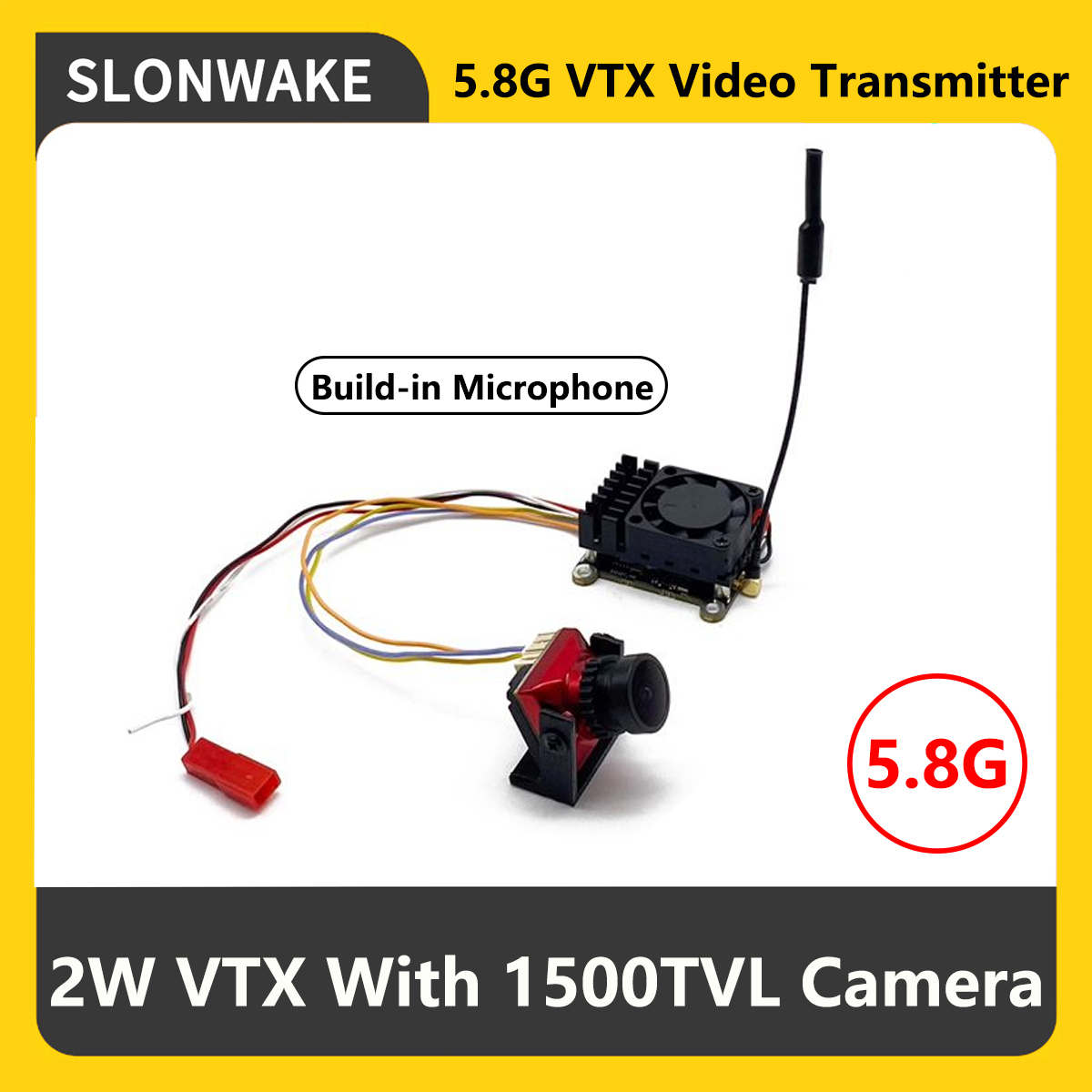 SLONWAKE 5.8G 2000mW FPV VTX ト - Drone Rc Controller And Receiver のレビューと価格