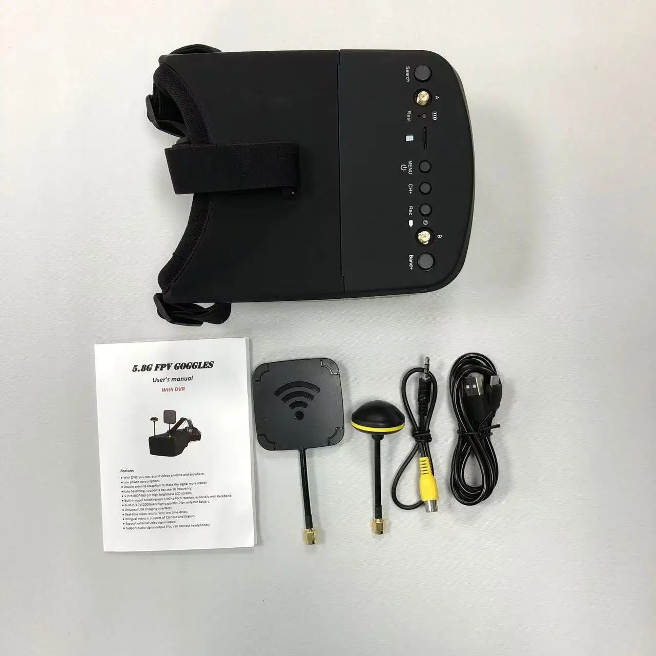 SmCp5.8G 40CH FPVゴーグル 5インチ LS8 - Fpv Goggles Headset のレビューと価格